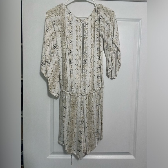 Faithfull The Brand Fox Playsuit Romper Oasis Print Open Back Drawstring - Picture 3 of 6